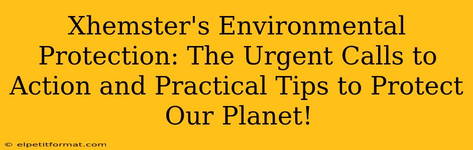 Xhemster's Environmental Protection: The Urgent Calls to Action and Practical Tips to Protect Our Planet!